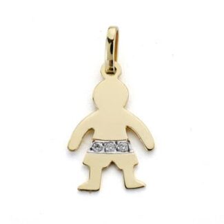 18K COLGANTE ORO AMARILLO DIAMANTES NATURAL TALLA BRILLANTE 18X11 MM 0,024 QTS