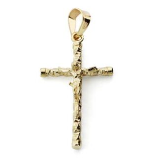 9K CRUZ ORO AMARILLO CRISTO 24X13 MM