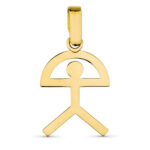 18K COLGANTE ORO AMARILLO INDALO SILUETA MEDIANO 18X12 MM