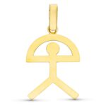 18K COLGANTE ORO AMARILLO INDALO SILUETA GRANDE