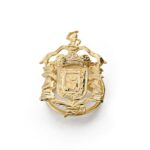 18K ESCUDO INSIGNIA DE MELILLA ORO AMARILLO ( ESPAÑA ) 20X14 MM