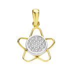 18K COLGANTE BICOLOR CIRCONITA 15X12 MM