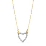 18K GARGANTILLA ORO AMARILLO CORAZON 10X10 MM 42CM