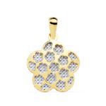 18K COLGANTE FLOR BICOLOR 17X17 MM
