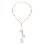 18K GARGANTILLA ORO BICOLOR FLORES