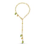 18K GARGANTILLA ORO AMARILLO PIEDRAS COLOR