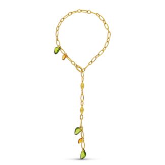 18K GARGANTILLA ORO AMARILLO PIEDRAS COLOR