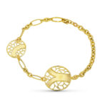 18K PULSERA ORO AMARILLO MOTIVOS,