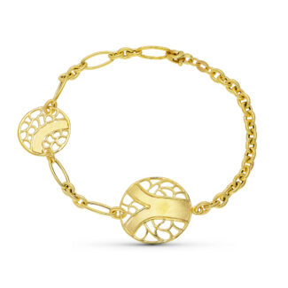 18K PULSERA ORO AMARILLO MOTIVOS,