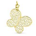 18K COLGANTE ORO AMARILLO MARIPOSA CALADO 40X33 MM
