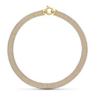 18K GARGANTILLA ORO BICOLOR MALLA 43CM