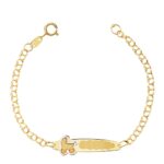 18K PULSERA ESCLAVA HÚNGARA CARRITO ORO AMARILLO 13,5CM