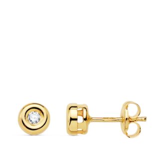 18K PENDIENTES ORO AMARILLO DIAMANTES LABORATORIO 0,07 QTS, VS2-G, MEDIDA: 4,75 MM, CIERRE PRESION