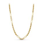 18K CORDON ORO AMARILLO SALOMONICO COMBINADO 50CM