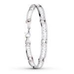 18K PULSERA ORO BLANCO CIRCONITA 20CM