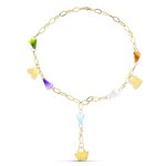 18K GARGANTILLA ORO AMARILLO PIEDRAS Y MOTIVOS
