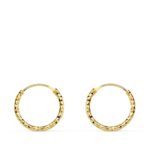 18K AROS ORO AMARILLO RETORCIDO TALLADO 13X1,30 MM