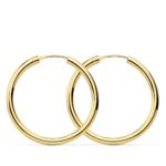 18K AROS ORO AMARILLO REDONDOS LISOS LIGEROS 30X2,5 MM