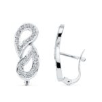 18K PENDIENTES CIRCONITA ORO BLANCO CATALAN
