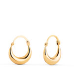 18K PENDIENTES ORO AMARILLO MORCILLA HUECOS, MEDIDA: 13X4 MM CIERRE GANCHO