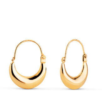 18K PENDIENTES ORO AMARILLO MORCILLA HUECOS, MEDIDA: 15X3,5 MM CIERRE GANCHO