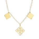 18K COLLAR ORO AMARILLO ROMBOS 44CM