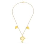 18K GARGANTILLA ORO AMARILLO HOJAS