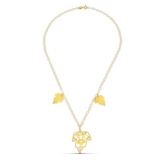 18K GARGANTILLA ORO AMARILLO HOJAS