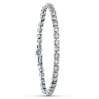 18K PULSERA ORO BLANCO CIRCONITA 20CM