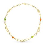 18K GARGANTILLA ORO AMARILLO PIEDRAS COLOR