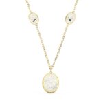 18K GARGANTILLA BICOLOR FLORES 45CM