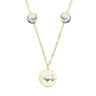 18K GARGANTILLA BICOLOR CORAZONES 45CM