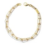 18K PULSERA TRICOLOR 19,5CM