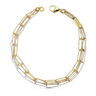 18K PULSERA TRICOLOR 19,5CM