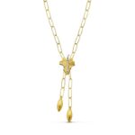 18K GARGANTILLA BICOLOR HOJA 44CM