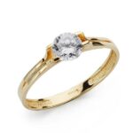 18K SOLITARIO ORO AMARILLO CIRCONITA