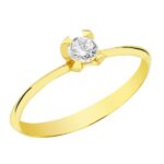 18K SOLITARIO ORO AMARILLO CON CIRCONITA 3,5 MM,