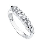 18K SORTIJA QUINTILLO ORO BLANCO CIRCONITA 4 MM