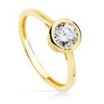 9K SOLITARIO ORO AMARILLO CON CIRCONITA 5,5 MM