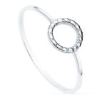 18K SORTIJA ORO BLANCO LISA MOTIVO REDONDO 7,5 MM