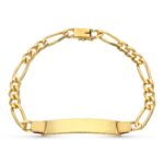 18K ESCLAVA ORO AMARILLO MACIZA 22 CM 6 MM