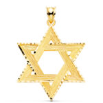 18K COLGANTE ORO AMARILLO ESTRELLA DE DAVID 41X34 MM