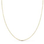 18K CADENA ORO AMARILLO MACIZA FORZADA 50CM 0,06 MM