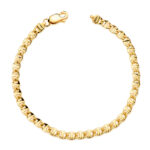 18K PULSERA ORO AMARILLO HUECA ESLABON ANCLA TALLADO ANCHO: 4 MM, LARGO: 19,5 CM