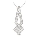 18K GARGANTILLA ORO BLANCO Y CIRCONITAS