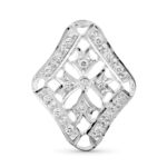 18K COLGANTE ORO BLANCO ROMBO CIRCONITA ORO BLANCO