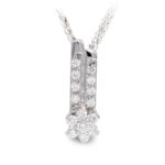 18K GARGANTILLA ORO BLANCO Y CIRCONITAS