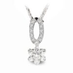 18K COLLAR ORO BLANCO Y CIRCONITAS 45CM