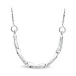 18K GARGANTILLA ORO BLANCO Y CIRCONITAS