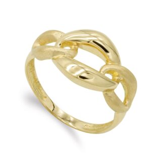 18K SORTIJA ORO ROSA ESLABONES, ANCHO: 11,5 MM